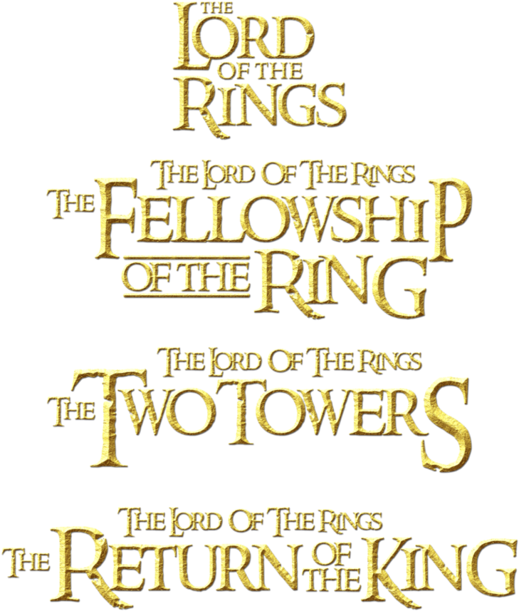 Title The Lord Of The Rings 2 Png Logo - Lord Of The Ring Title (859x929), Png Download