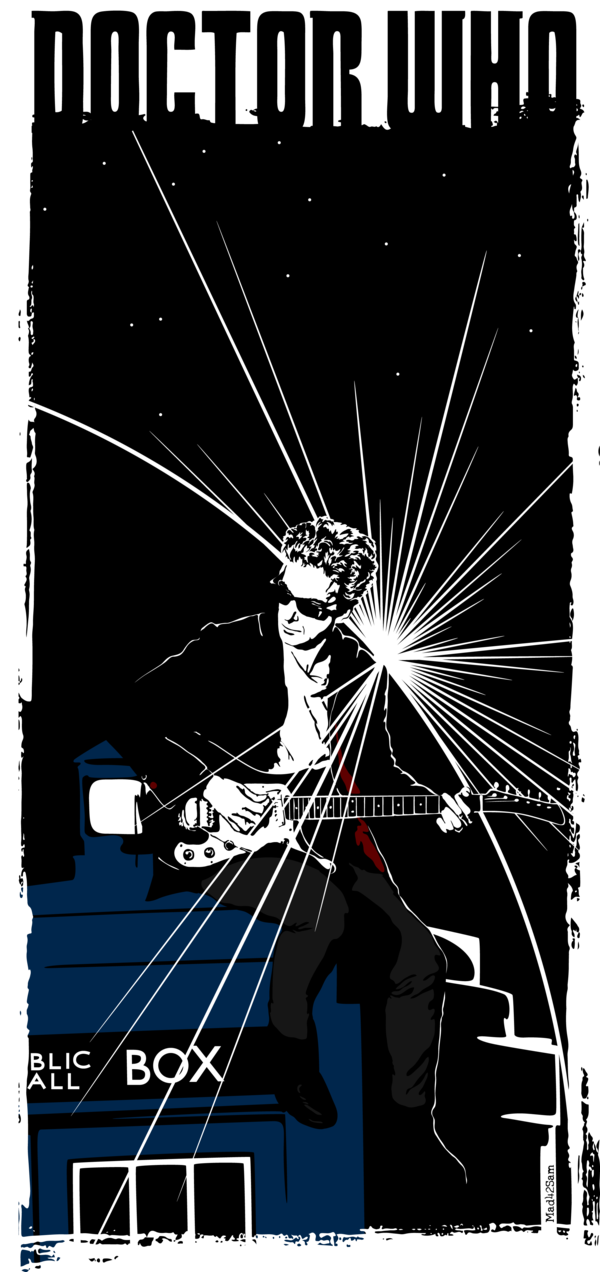And His Guitar By Mad42sam - Doctor (600x1272), Png Download
