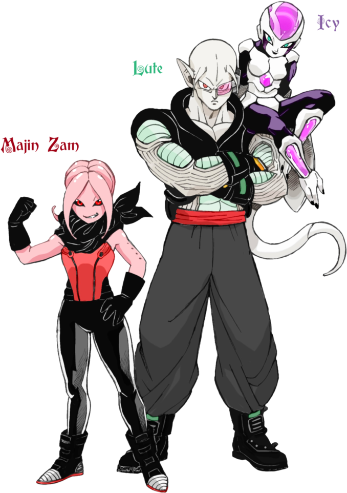 Clipart Transparent Zam Icy Lute By Wind On Deviantart - Dragon Ball Z Majin Zam (784x1018), Png Download
