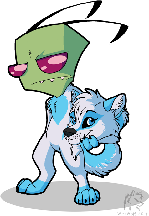 Zim In A Wolf Suit - Digital Art (563x839), Png Download