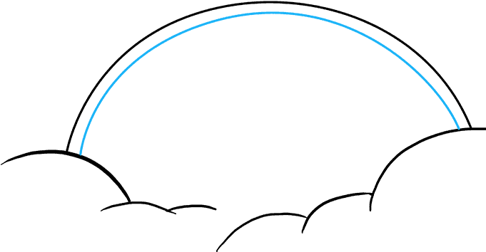 How To Draw Rainbow - Drawing (680x678), Png Download