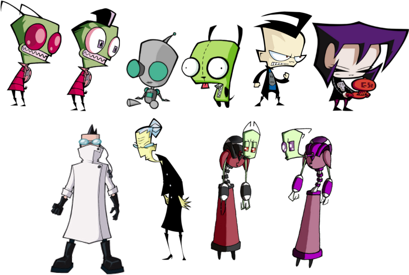 Invader Zim Characters (880x610), Png Download