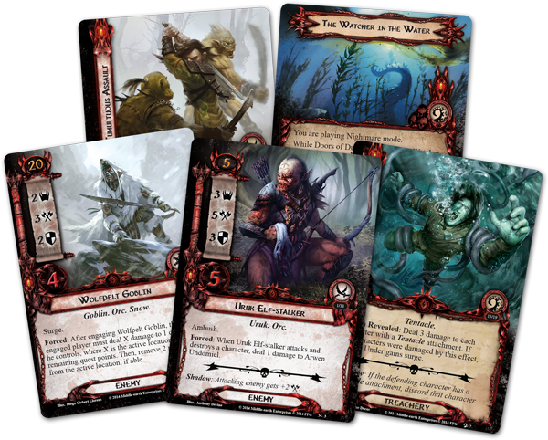 The Lord Of The Rings Print On Demand Scenarios Are - Lord Of The Rings Lcg: Redhorn Gate Nightmare Decks (600x482), Png Download