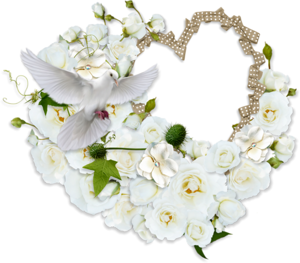 Cadre Png Mariage, Cluster ♥ Wedding Frame Png, Heart - Wedding Frame (600x526), Png Download