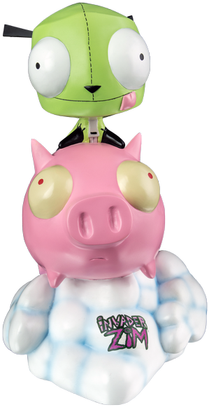 Gir On Pig Statue - Invader Zim Piggy Funko Pop (466x700), Png Download