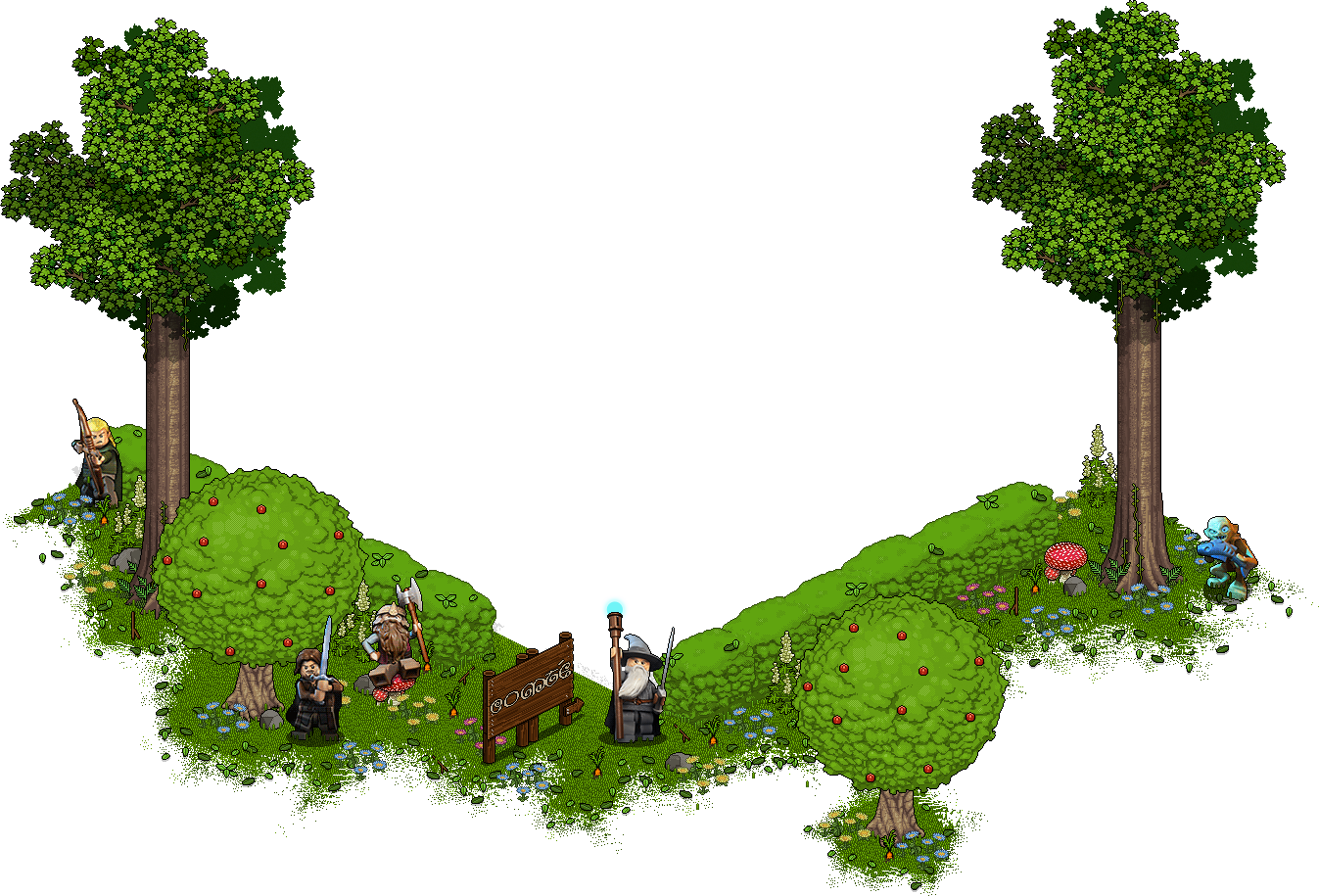 Lord Of The Rings Campaign News And Room Images - Habbo Lord Of The Rings (1347x915), Png Download