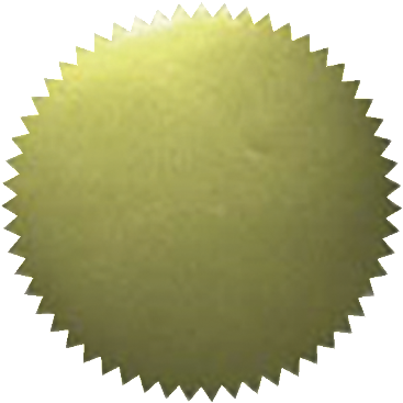 Sticker Transparent Gold - Gold Foil Seal Png (385x385), Png Download