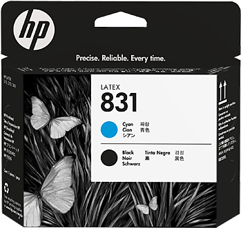 Hp 831 Cyan/black Printhead For Hp Latex 110, 310, - Hp 831 (474x356), Png Download
