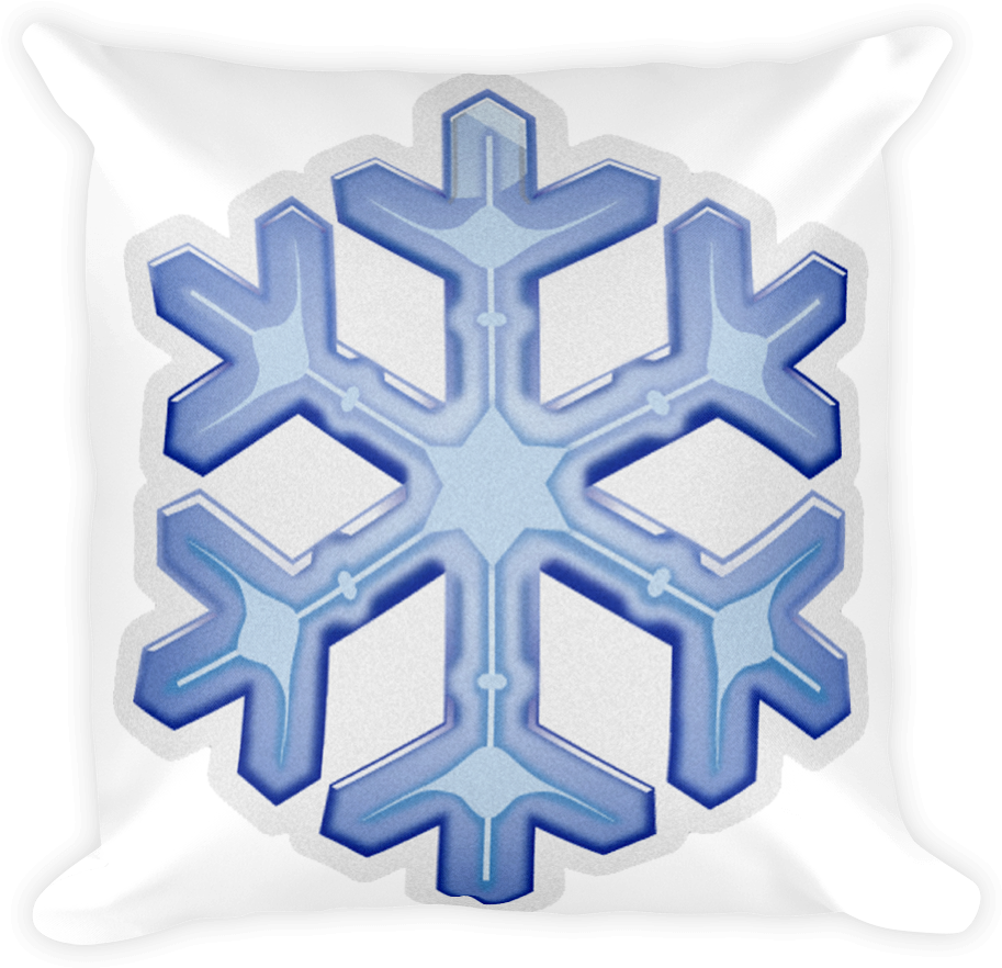 Emoji Pillow - Snowflake - ❄ Emoji Png (1000x1000), Png Download