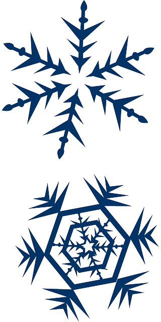 Crystals, Snowflakes, Symmetry, Ice, Frost, Cold - Snow Clip Art (320x640), Png Download