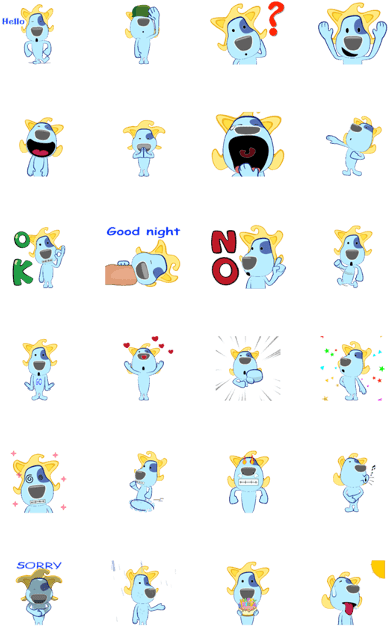 Line Creators Stickers Goody The Gold Star Dog (420x673), Png Download