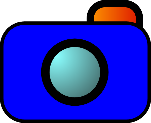 Cartoon Camera Blue Svg Clip Arts 600 X 490 Px (600x490), Png Download