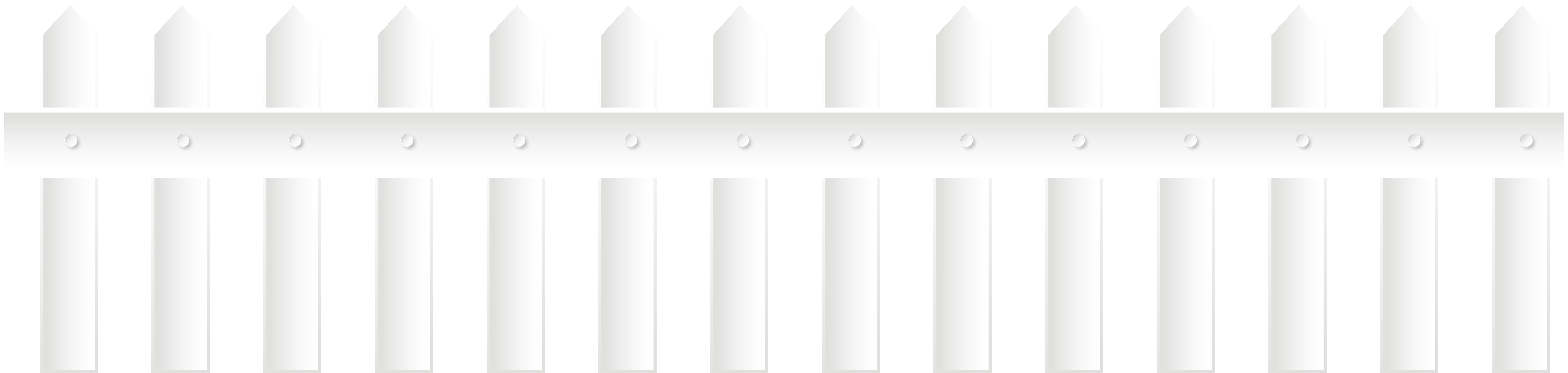 Fence White Png Clip Art - Fence White Png (8000x1942), Png Download