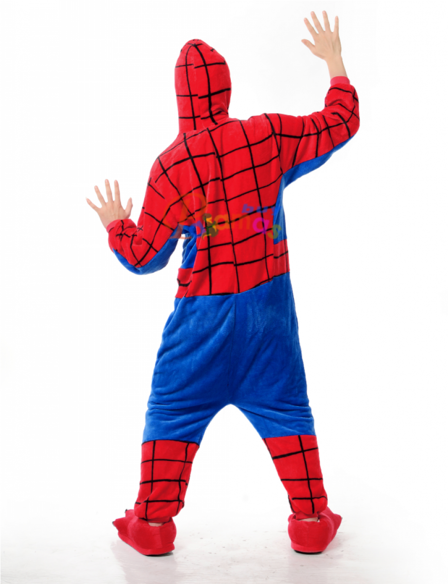 Spiderman Costume Onesies Hoodie Kigurumi Pajamas Party - Spiderman Costume (1200x1200), Png Download
