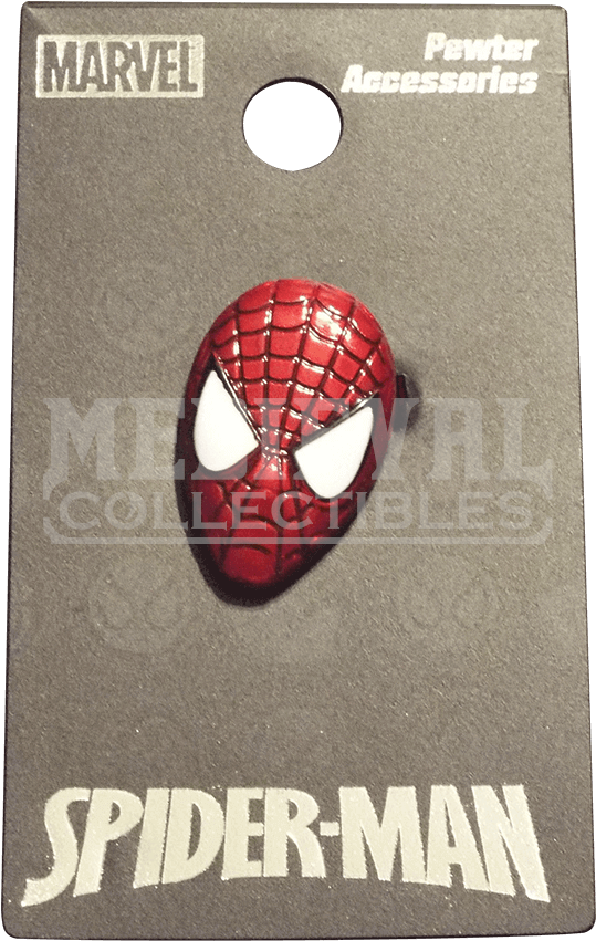 Colored Spider-man Mask Lapel Pin - Bundle 2 Items: One (1) Spider-man Pewter Keychain (850x850), Png Download