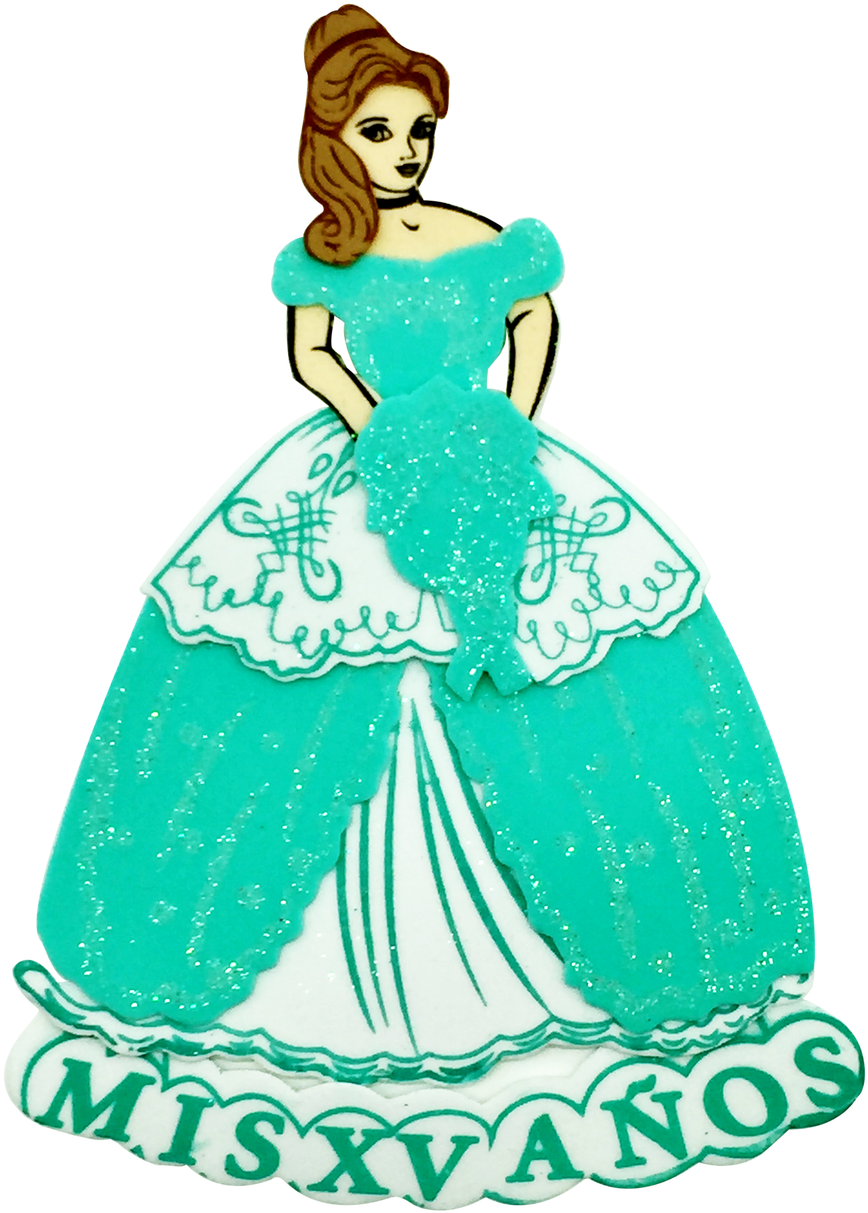 8" Quinceanera Foami Figurine - Quinceañeras En Foami (915x1280), Png Download