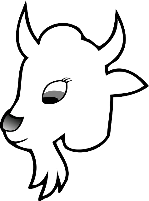 Goat, Animal, Goaty, Farm, Agriculture, Cute, Head - Goat Clip Art (477x640), Png Download
