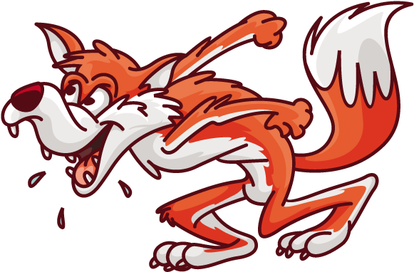 Cartoon Evil Red Fox - Cartoon Evil Fox Png (590x390), Png Download
