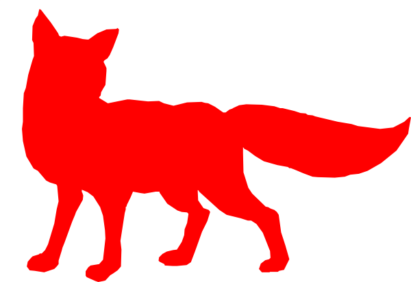 Red Fox Silhouette Png (600x412), Png Download