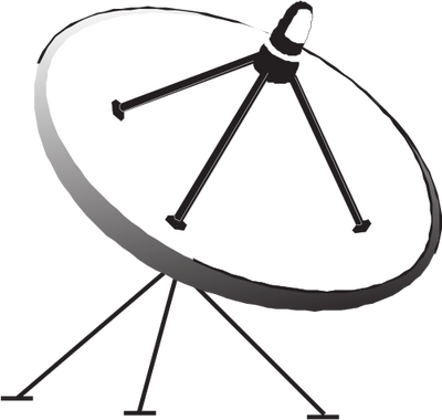 Ian Symbol Communications Satellite Dish - Quartz Clock (400x380), Png Download
