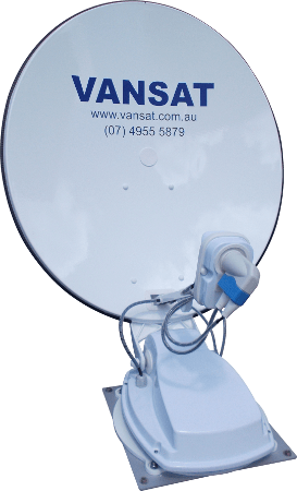 Vansat Bluestar Automatic Satellite Dish System Full - Automatic Satellite Dish For Caravan (273x450), Png Download