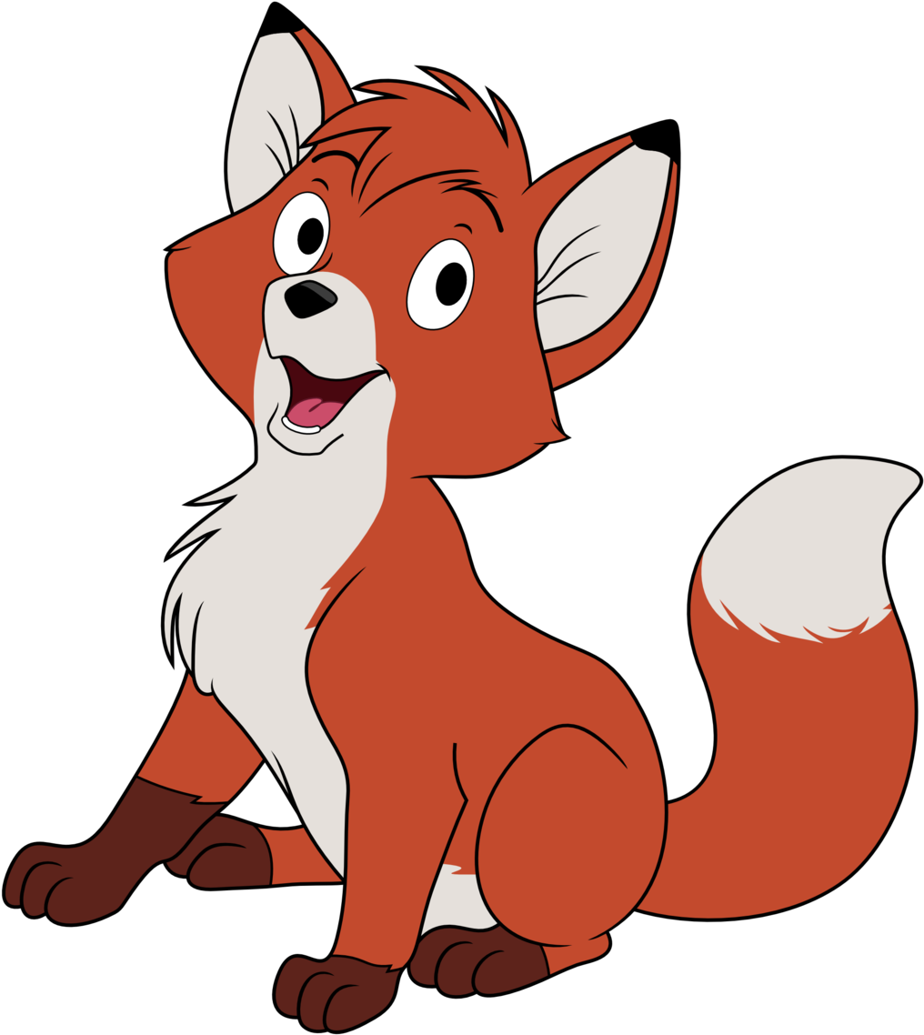 Red Fox Clipart Carton - Fox From Fox And The Hound (1024x1164), Png Download