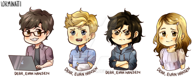 Dear Evan Hansen, With A Comma After Dear - Dear Evan Hansen Characters (700x283), Png Download