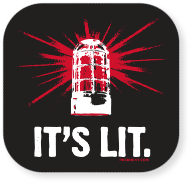 Its Lit Hockey Sticker Fun Hockey And Products Megadeth - Hockey (443x544), Png Download