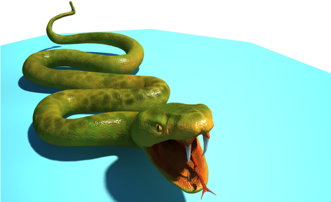 Snake By Swp 3d Model Obj Mtl 1 - Snake 3d Model By Swp (676x423), Png Download
