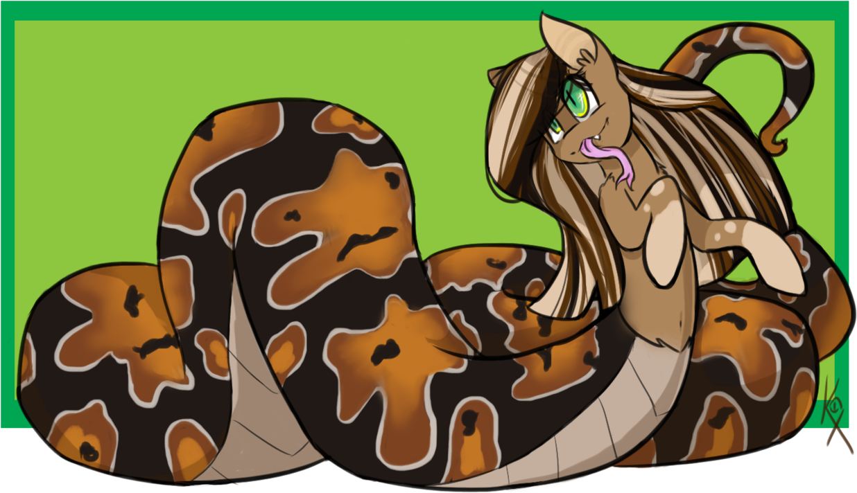 Katiex-factor, Female, Green Eyes, Lamia, Looking At - Cartoon (1280x916), Png Download
