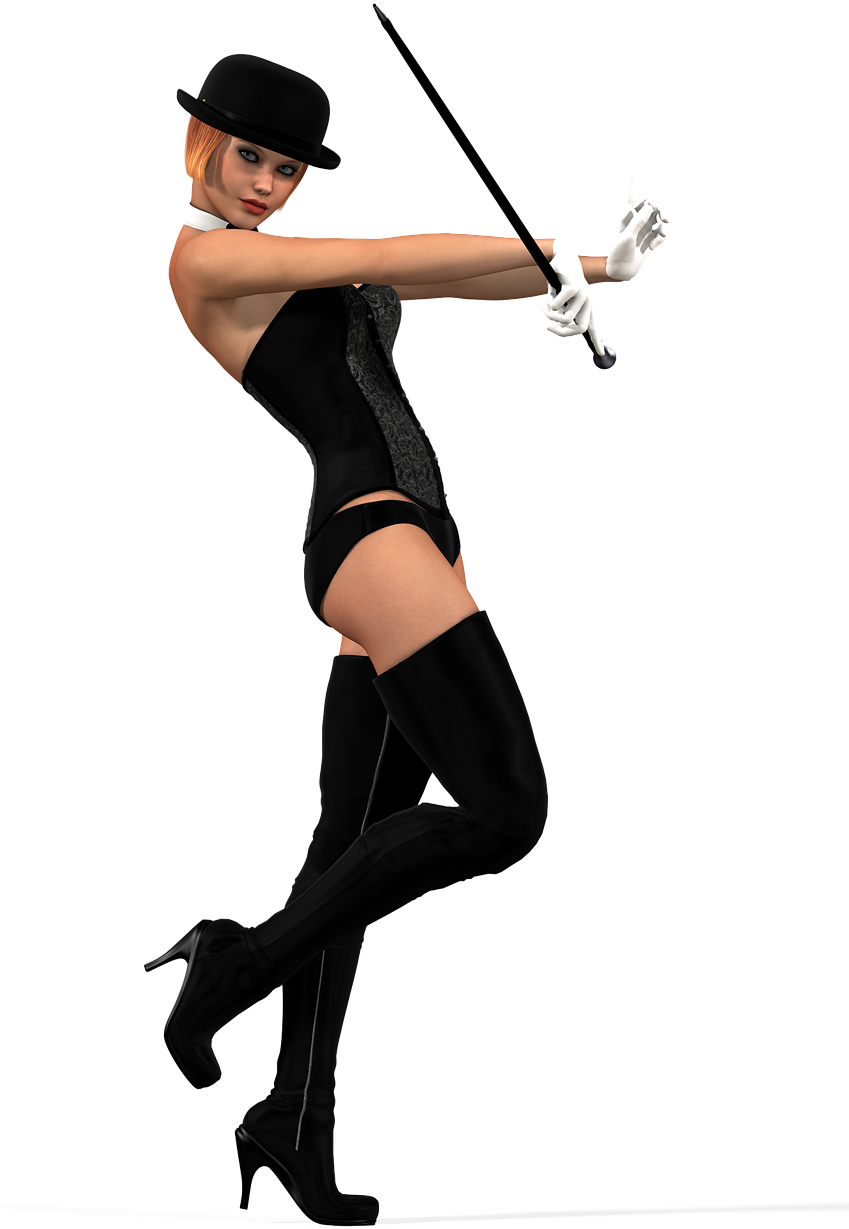 Stockings & Corsets & Stilettos, Oh My Halloween Can - Девушка Кабаре (848x1280), Png Download