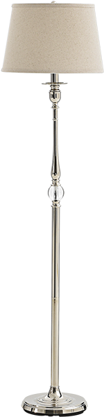 Image For Floor Lamp With Beige Shade - Stehlampe Messing Antik (519x804), Png Download