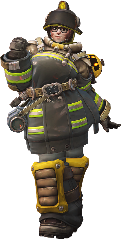 Firefighter Mei Png - Mei Png Overwatch (484x867), Png Download