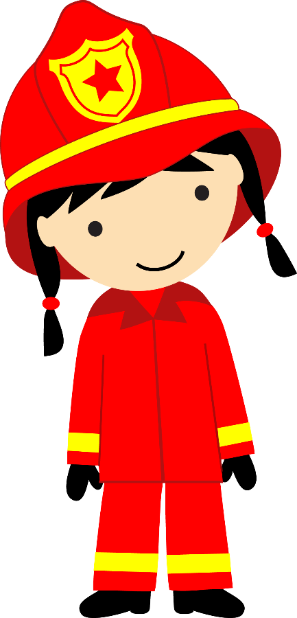 Vector Freeuse Library Bombeiros E Pol Cia Minus Clip - Firefighter Clipart Png (433x900), Png Download