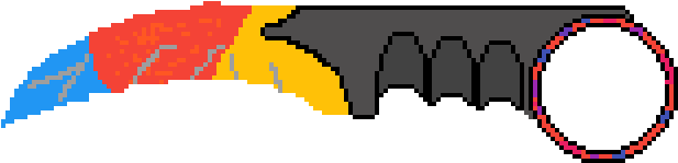 Go Marble Fade Karambit - Orange (1024x576), Png Download