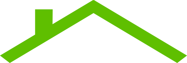 How To Set Use Green House Roof And Chimney Clipart (600x204), Png Download