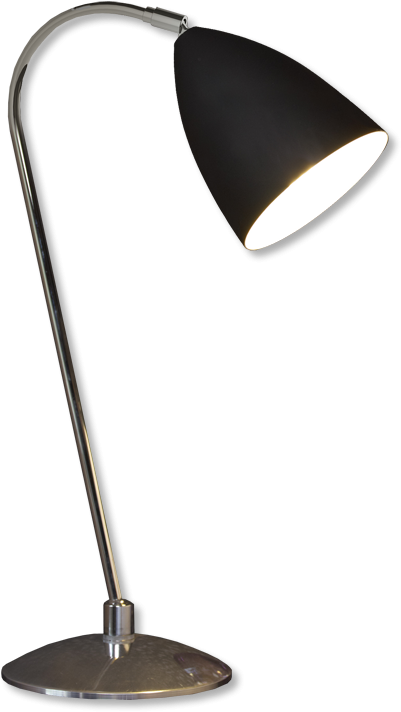Chrome With Black Shade 60w E27 Double Insulated Desk - Desk Light Png (800x800), Png Download