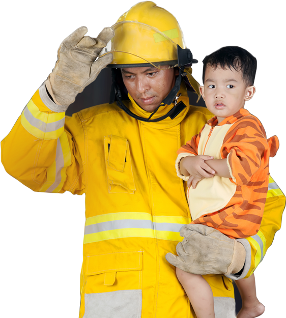 The Foundation For First Responders & Firefighters - Firefighter (561x636), Png Download
