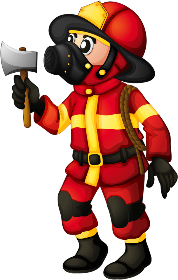 1 - Fireman Clip Art .png (651x1024), Png Download