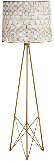 View All Fabric Options - Capiz Floor Lamp (215x560), Png Download
