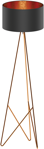 Floor Lamps - Lamp Black And Copper (600x600), Png Download