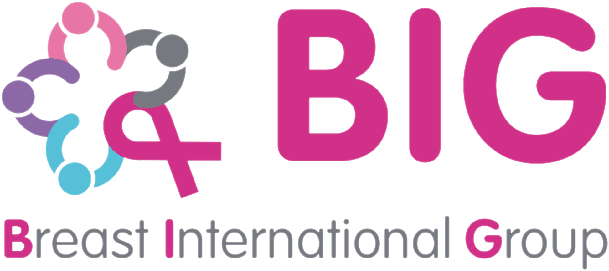 Big Against Breast Cancer - Breast International Group (2480x1116), Png Download