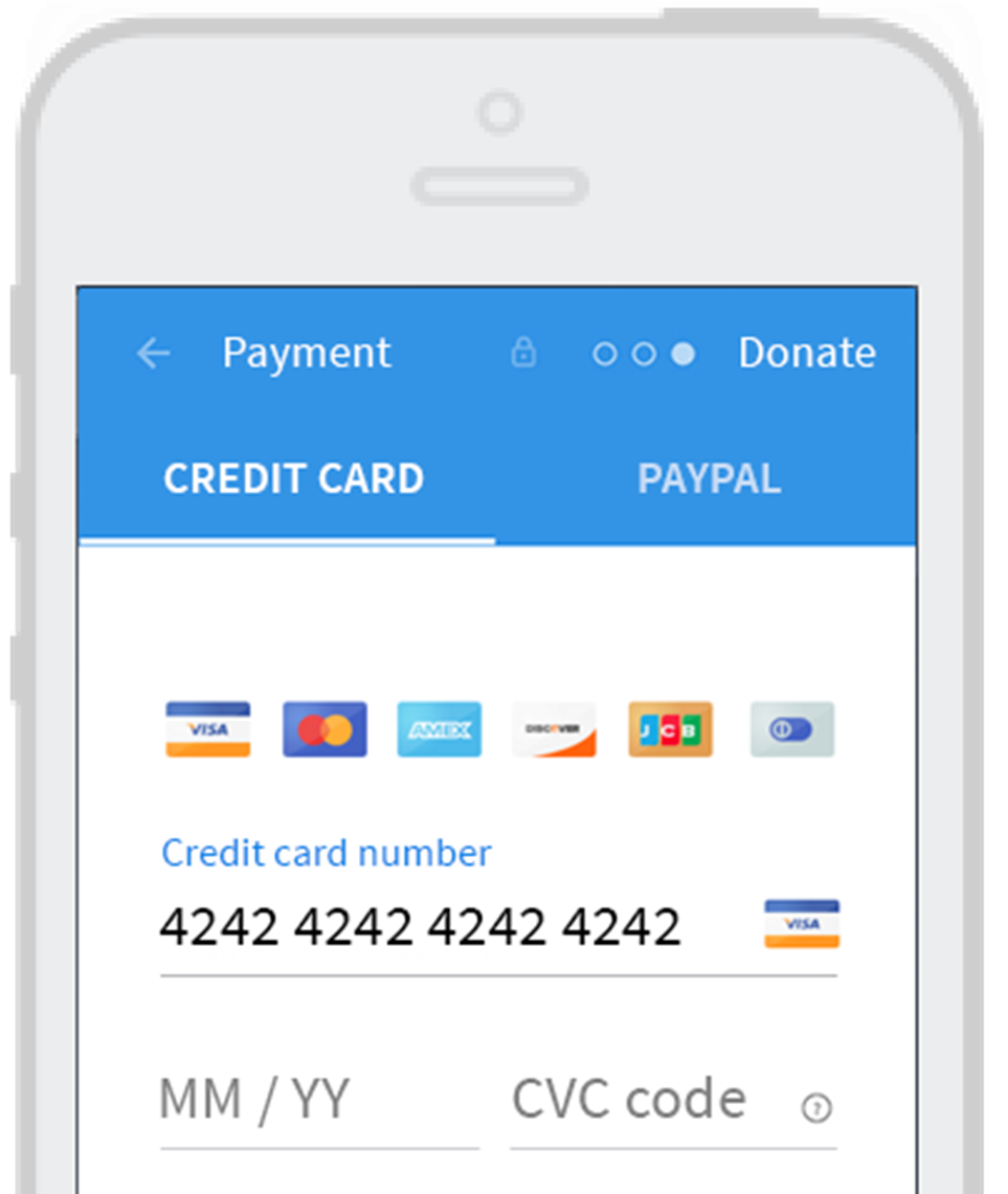 Donorbox - Credit Card Form Mobile (1080x1140), Png Download