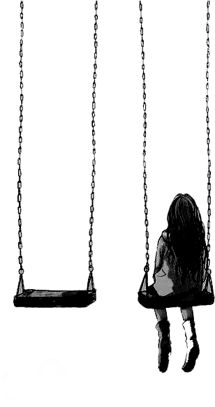 Report Abuse - Girl On Swing Png (500x712), Png Download