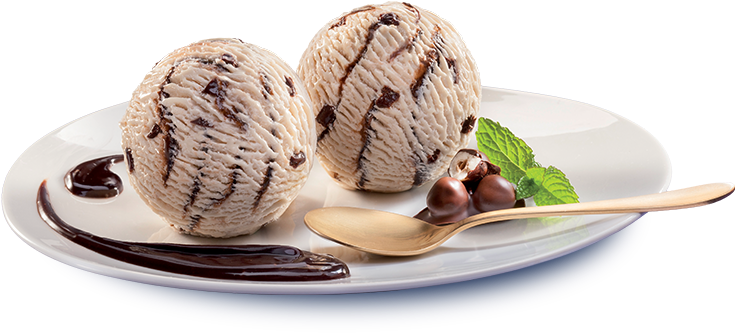 Chocolate Hazelnut - Hazelnut Ice Cream Png (992x376), Png Download