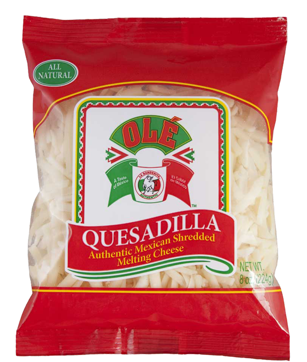 Quesadilla Shredded Cheese 8oz - Ole Quesadilla Authentic Mexican Shredded Melting Cheese, (712x882), Png Download