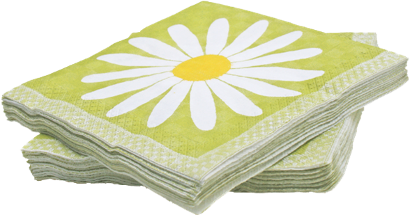 Napkin Daisy Lime - Napkin (587x587), Png Download