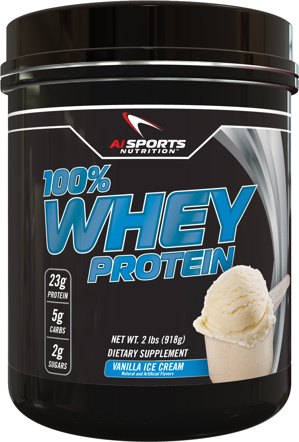 Ai Sports Nutrition 100% Whey Protein Vanilla Ice Cream - Vanilla Ice Cream 100% Whey Protein Powder 2 Lbs (28 (1800x1800), Png Download