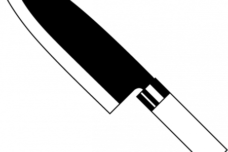 Knife Clipart Black And White - Knife Clip Art Black And White (450x300), Png Download