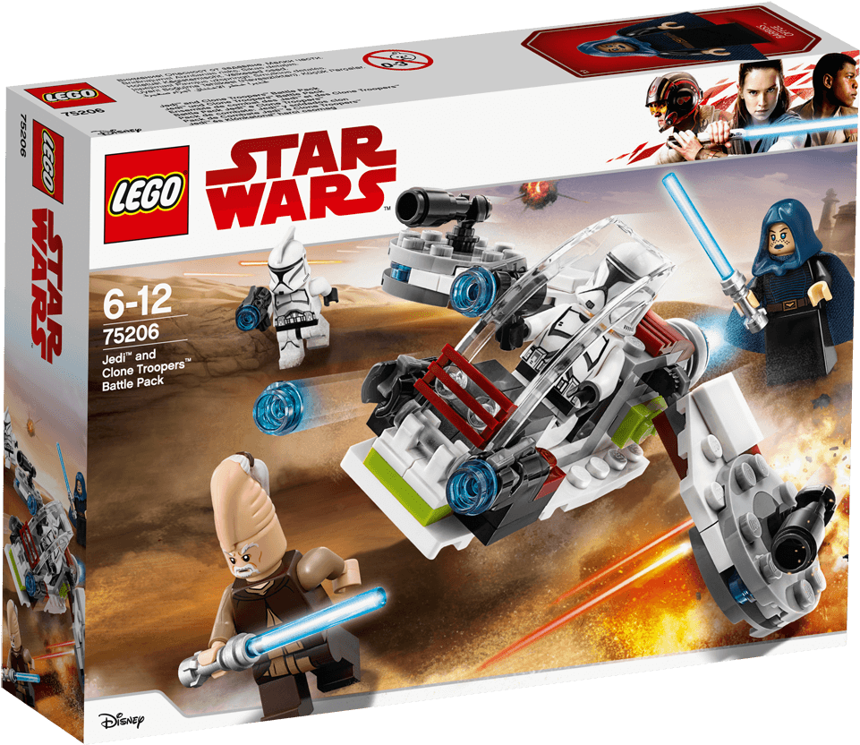 Lego Star Wars Jedi™ And Clone Troopers™ Battle Pack - Lego Star Wars Battle Packs (1488x838), Png Download